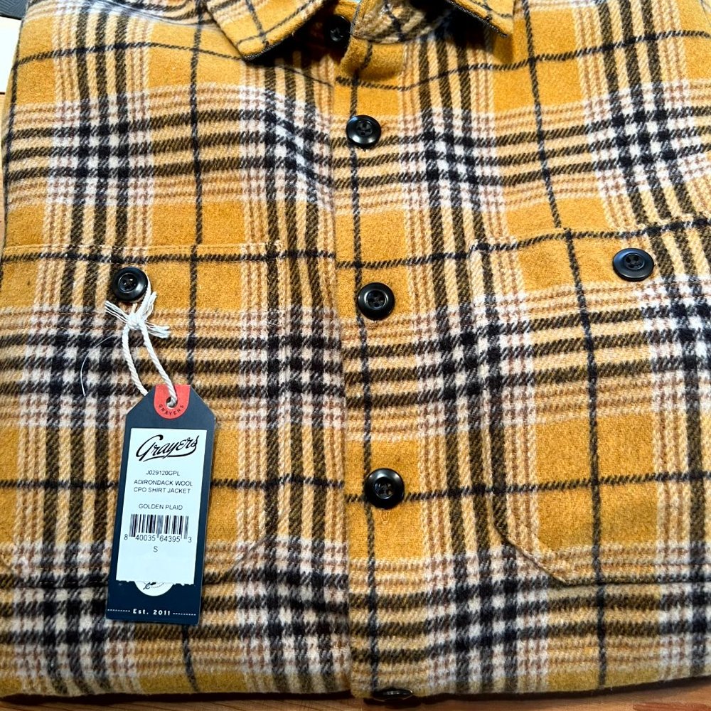 Adirondack Wool CPO Shirt Jacket - Golden Plaid